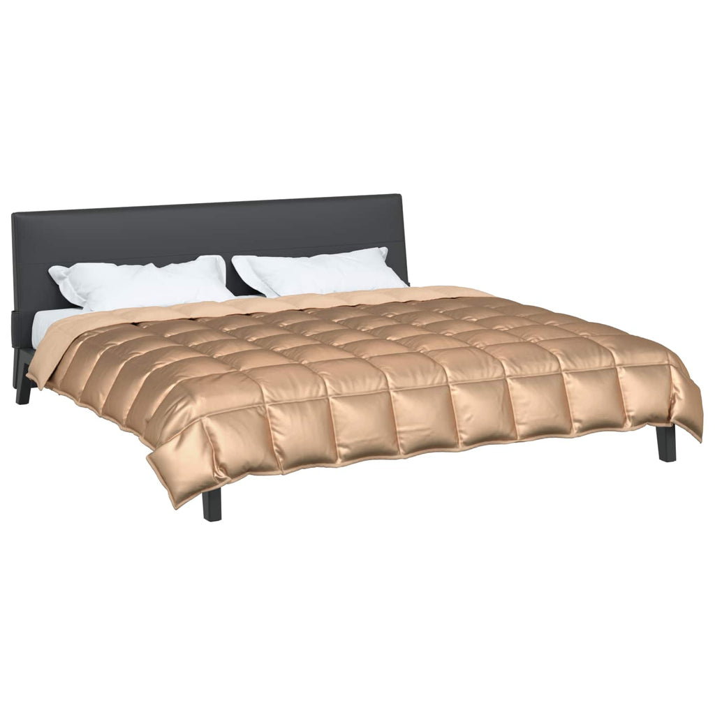 Winterbettdecke Gold 200 x 240 cm Satin und Mikrofaser