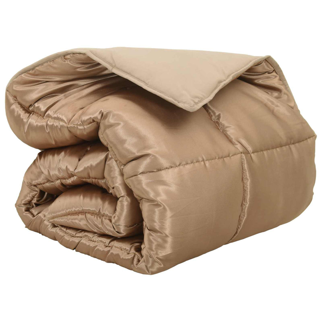 Winterbettdecke Gold 135 x 220 cm Satin und Mikrofaser