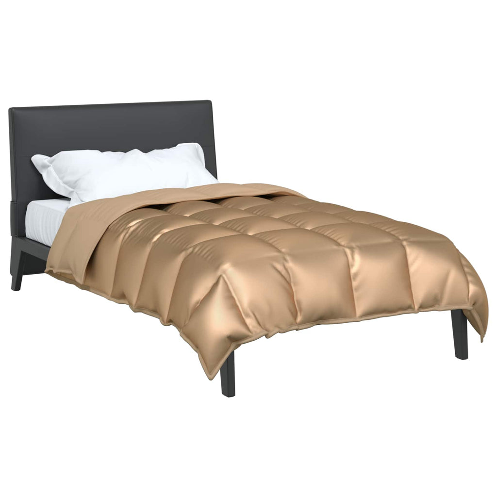 Winterbettdecke Gold 135 x 220 cm Satin und Mikrofaser