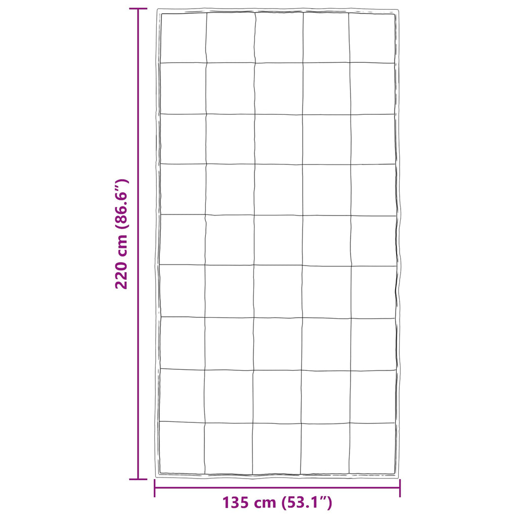 Winterbettdecke Gold 135 x 220 cm Satin und Mikrofaser