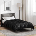 Winterbettdecke Schwarz 135 x 200 cm Satin und Mikrofaser