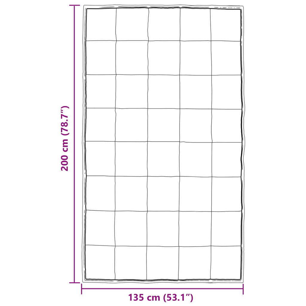 Winterbettdecke Silber 135 x 200 cm Satin und Mikrofaser