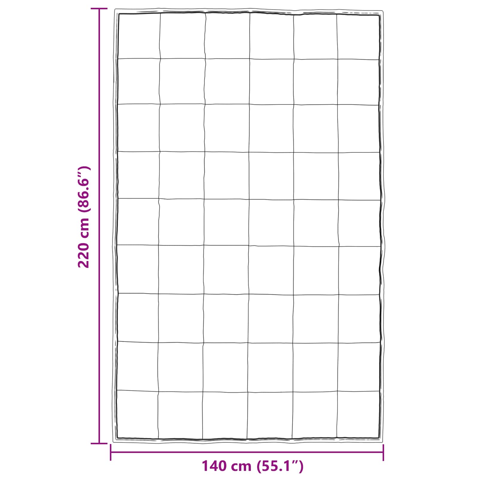 Winterbettdecke Silber 140 x 220 cm Satin und Mikrofaser