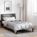 Winterbettdecke Silber 155 x 220 cm Satin und Mikrofaser