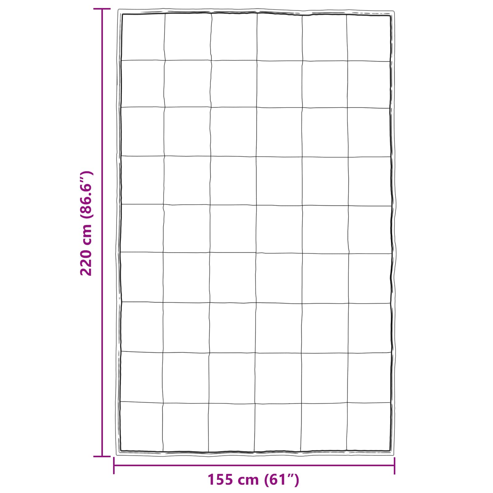Winterbettdecke Silber 155 x 220 cm Satin und Mikrofaser