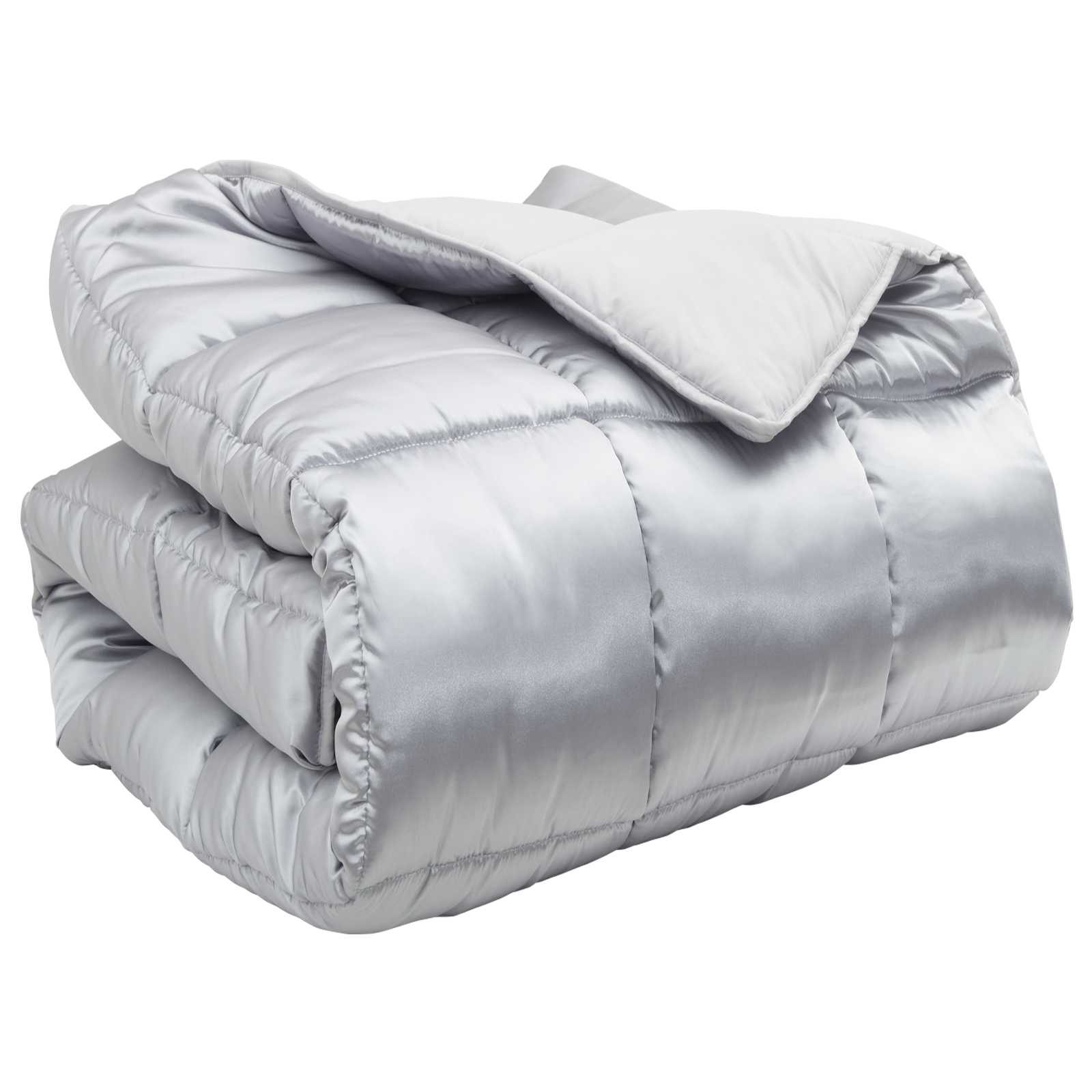 Winterbettdecke Silber 220 x 260 cm Satin und Mikrofaser