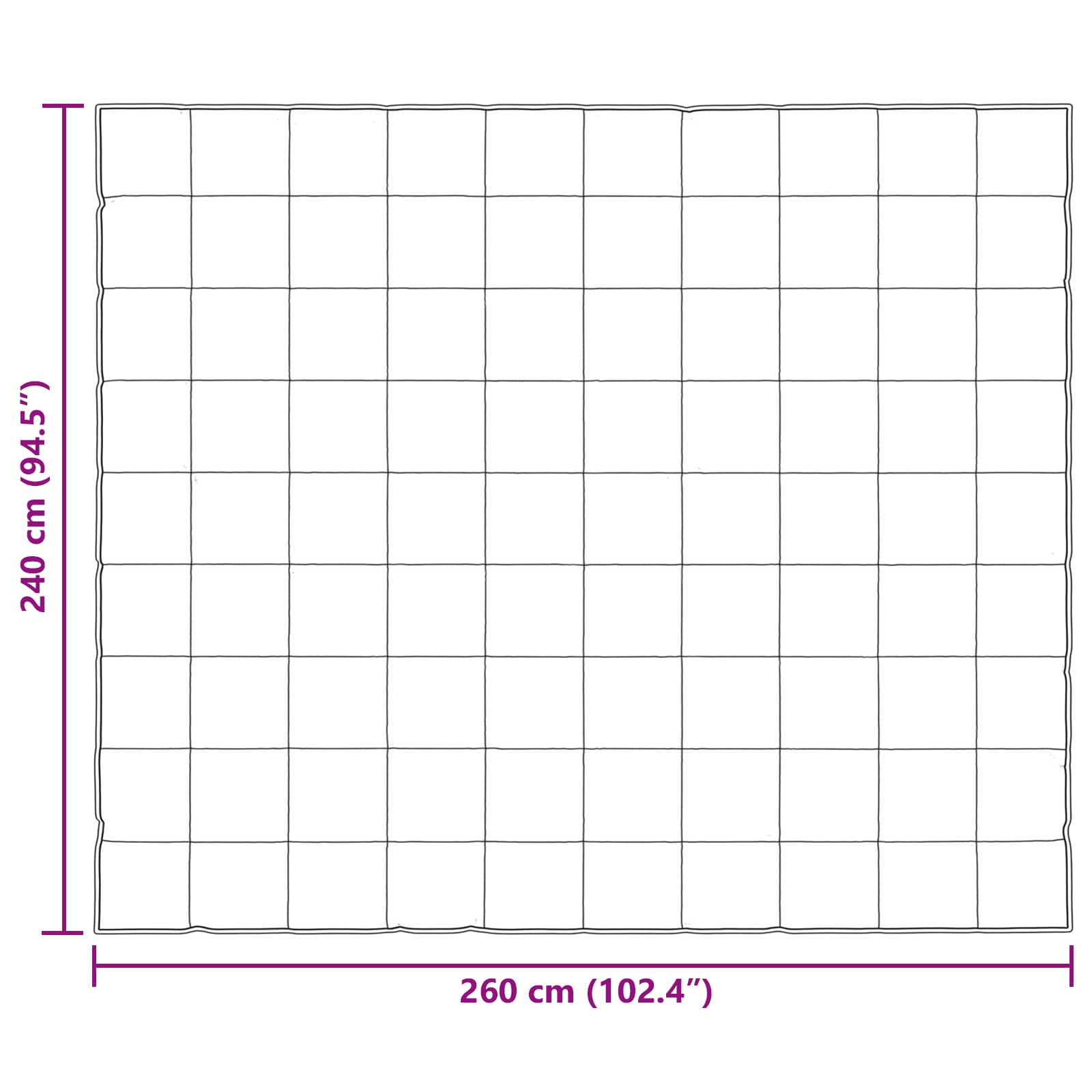 Winterbettdecke Silber 240 x 260 cm Satin und Mikrofaser