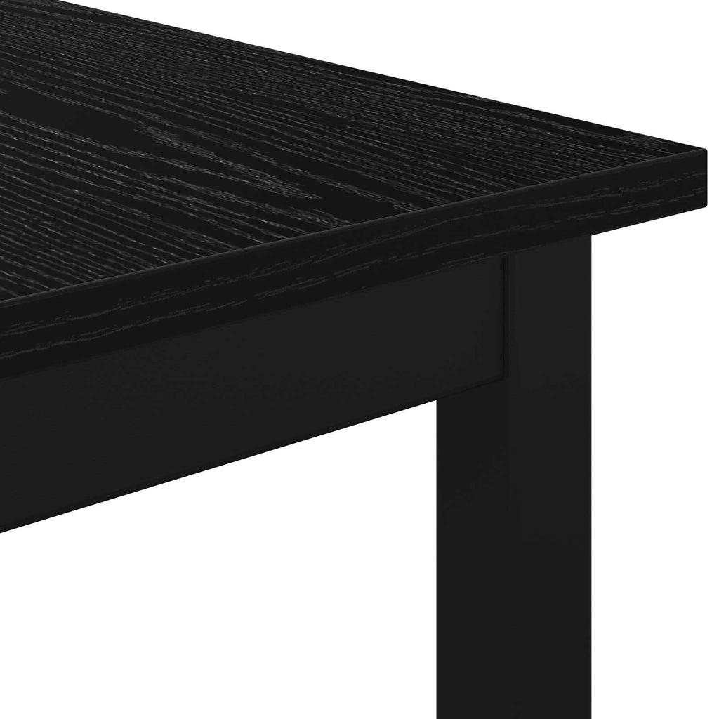 Bank Schwarz Eichen-Optik 160 x 35 x 45 cm Holzwerkstoff