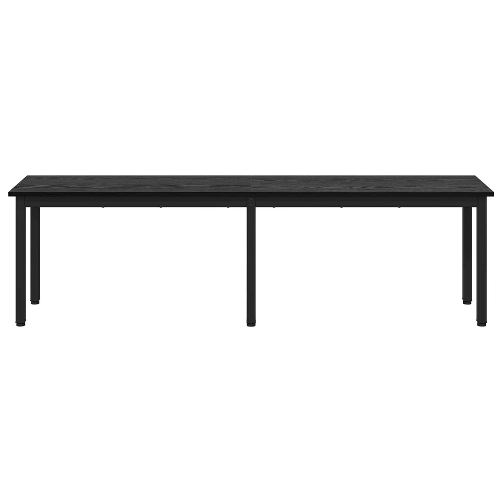 Bank Schwarz Eichen-Optik 160 x 35 x 45 cm Holzwerkstoff