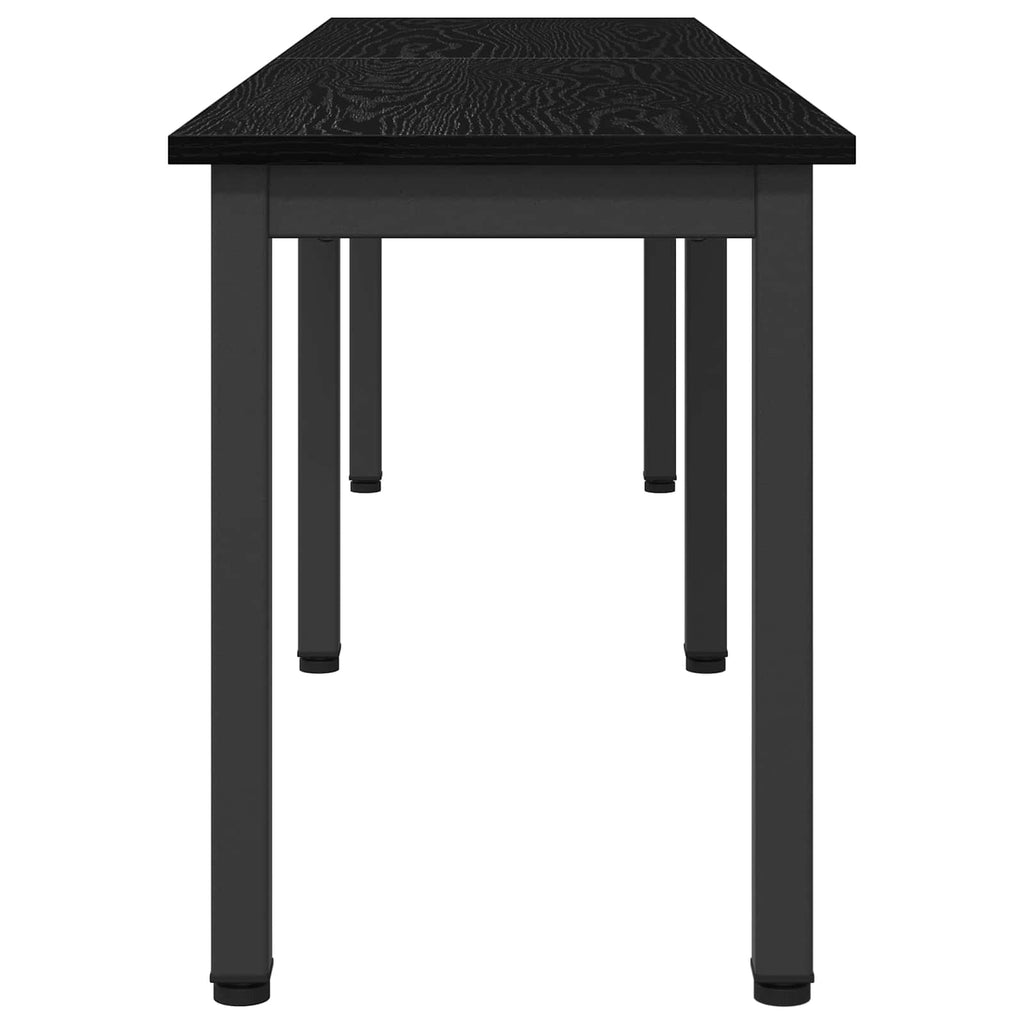 Bank Schwarz Eichen-Optik 160 x 35 x 45 cm Holzwerkstoff