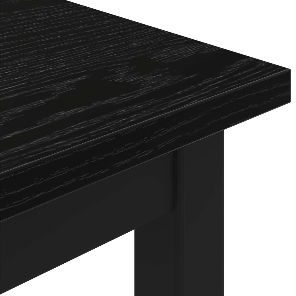 Bank Schwarz Eichen-Optik 200 x 35 x 45 cm Holzwerkstoff