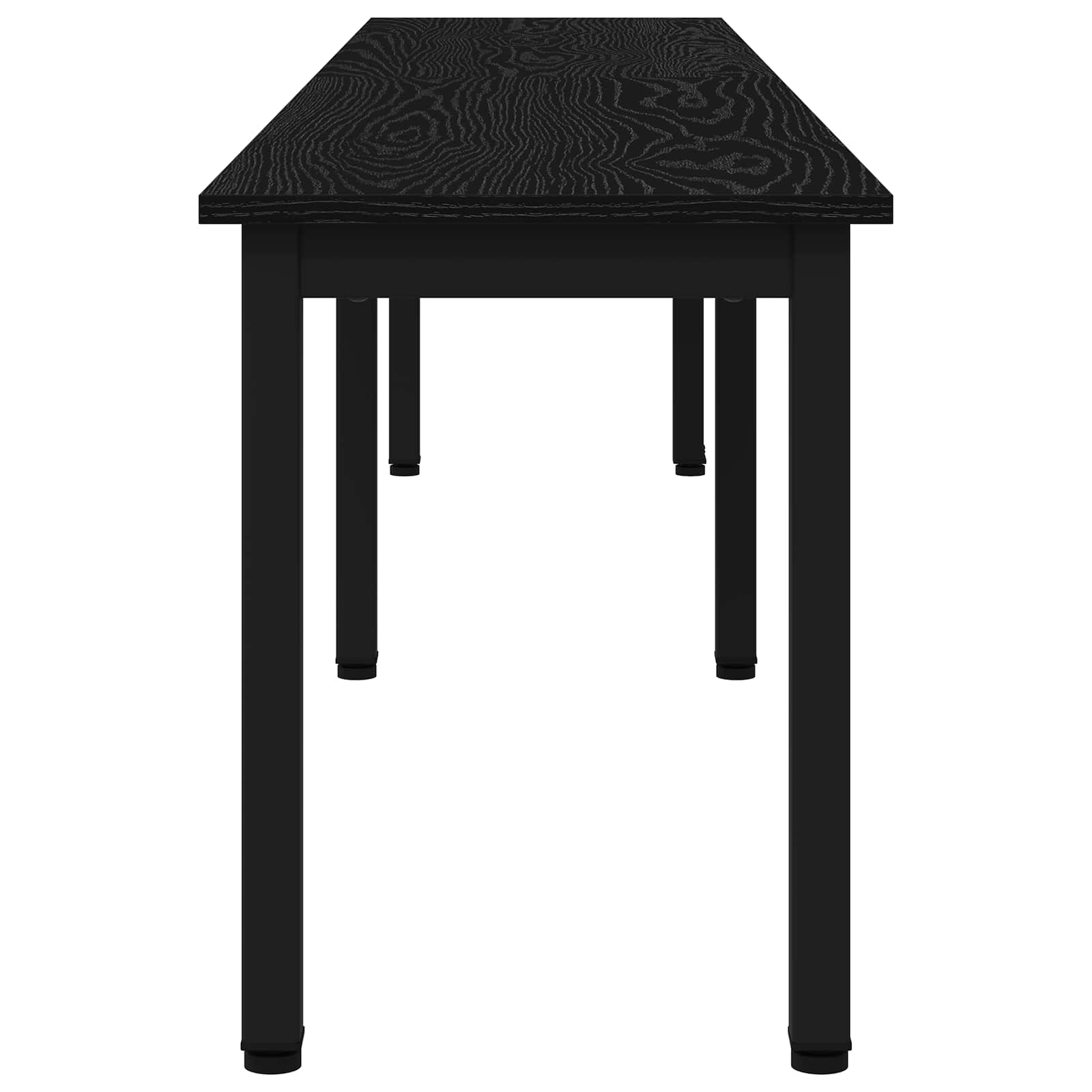 Bank Schwarz Eichen-Optik 200 x 35 x 45 cm Holzwerkstoff