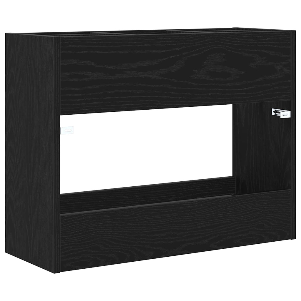 Sonnenschirmhalter Schwarz Eichen-Optik 65 x 24 x 50 cm
