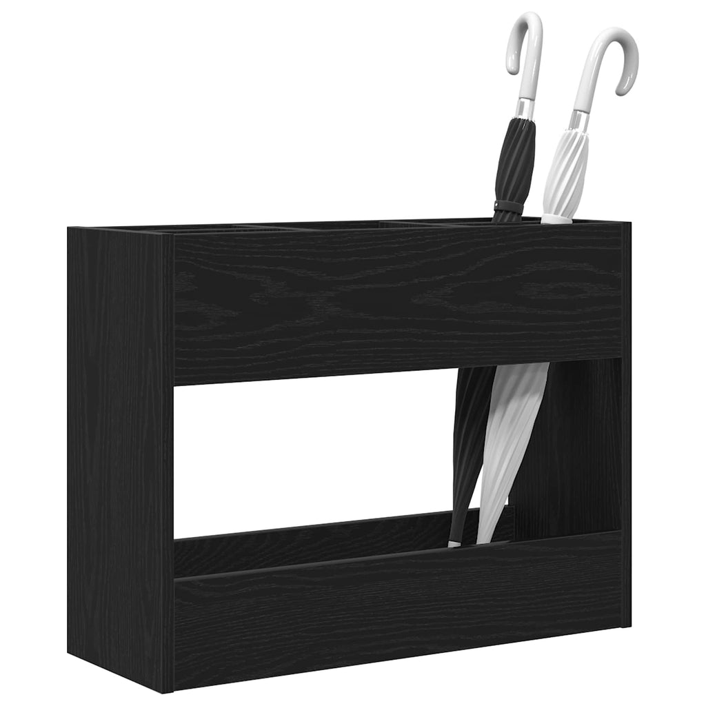 Sonnenschirmhalter Schwarz Eichen-Optik 65 x 24 x 50 cm
