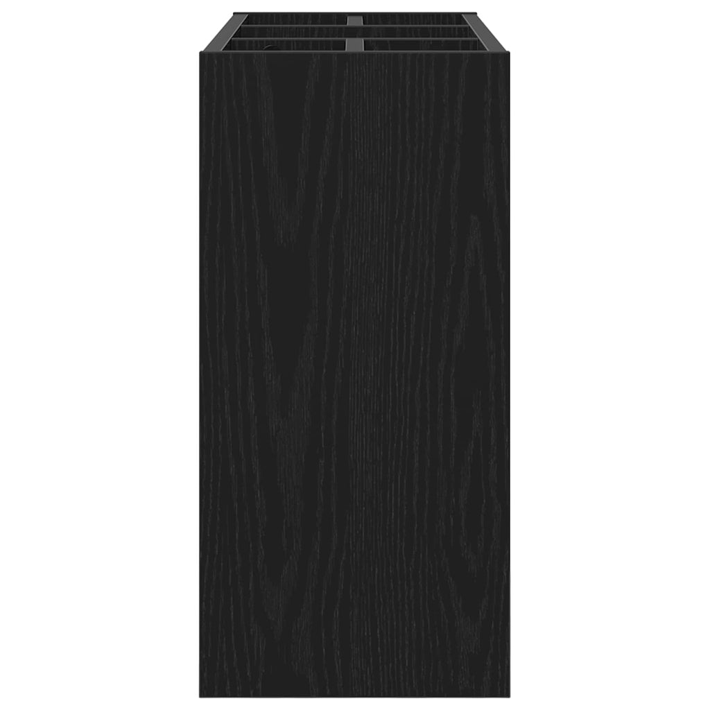 Sonnenschirmhalter Schwarz Eichen-Optik 65 x 24 x 50 cm