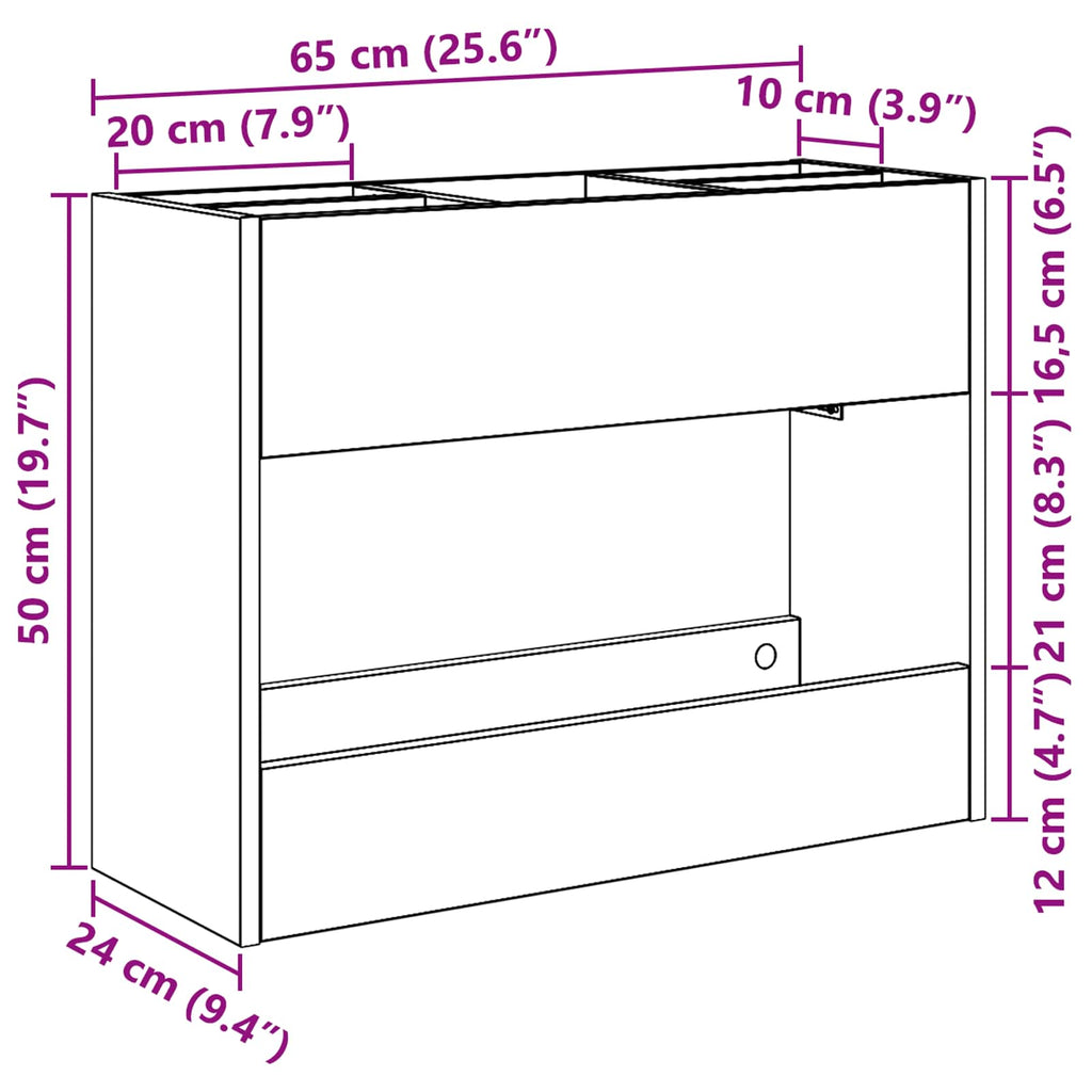 Sonnenschirmhalter Beton Grau 65 x 24 x 50 cm Holzwerkstoff