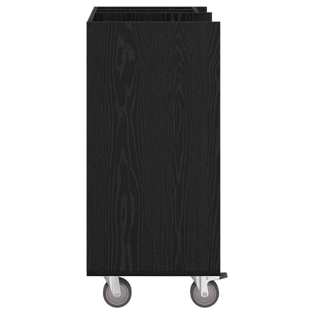 Golf Schrank Mit Rad Uni Schwarz Eichen-Optik 65 x 45 x 98 cm