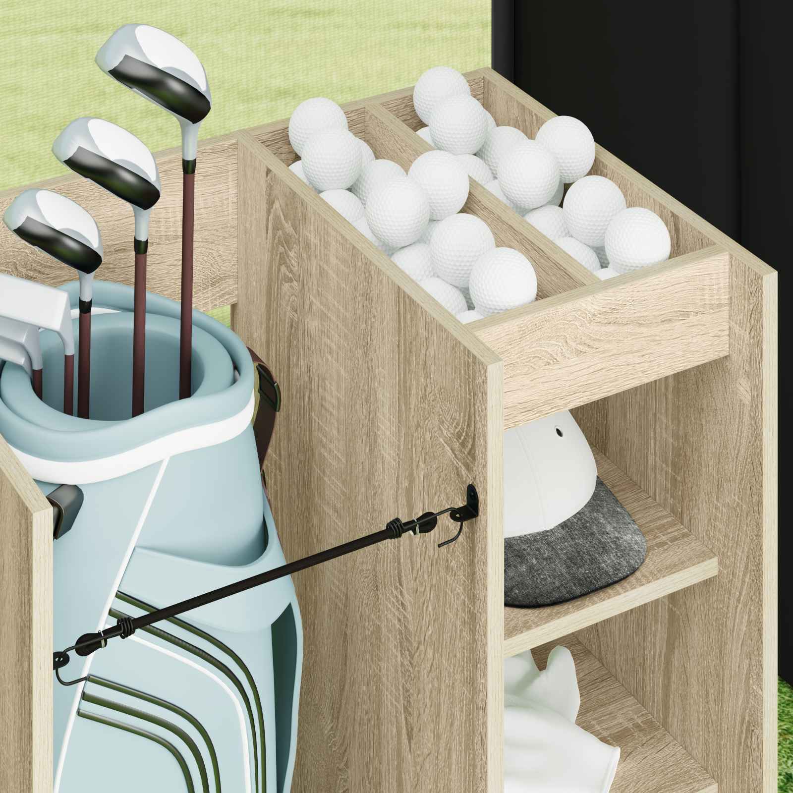 Golf Schrank Mit Rad Uni Sonoma-Eiche 65 x 45 x 98 cm