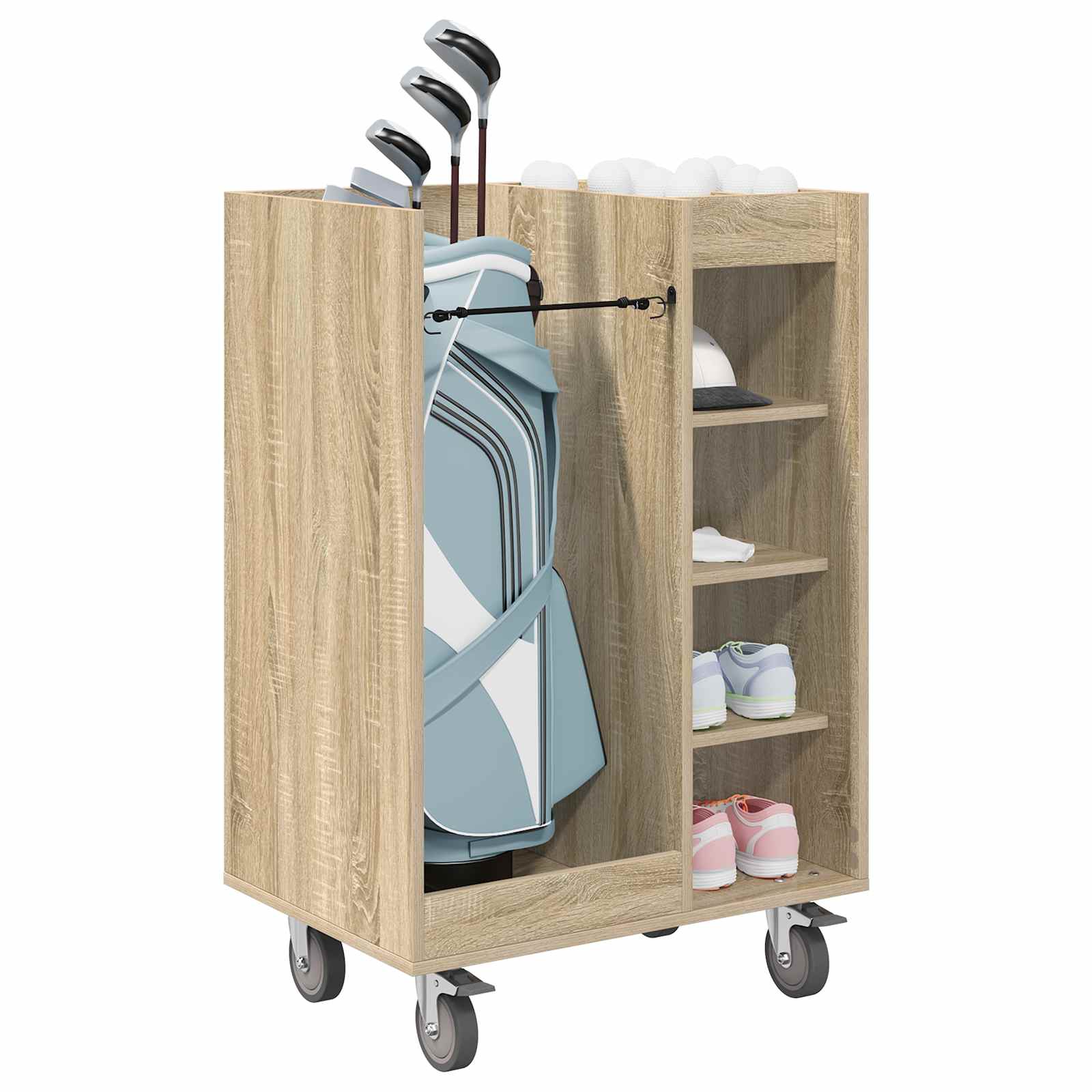 Golf Schrank Mit Rad Uni Sonoma-Eiche 65 x 45 x 98 cm