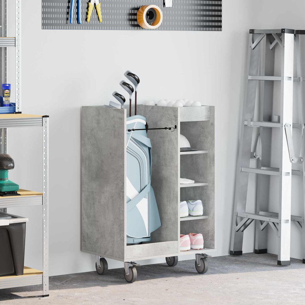 Golf Schrank Mit Rad Uni Beton Grau 65 x 45 x 98 cm
