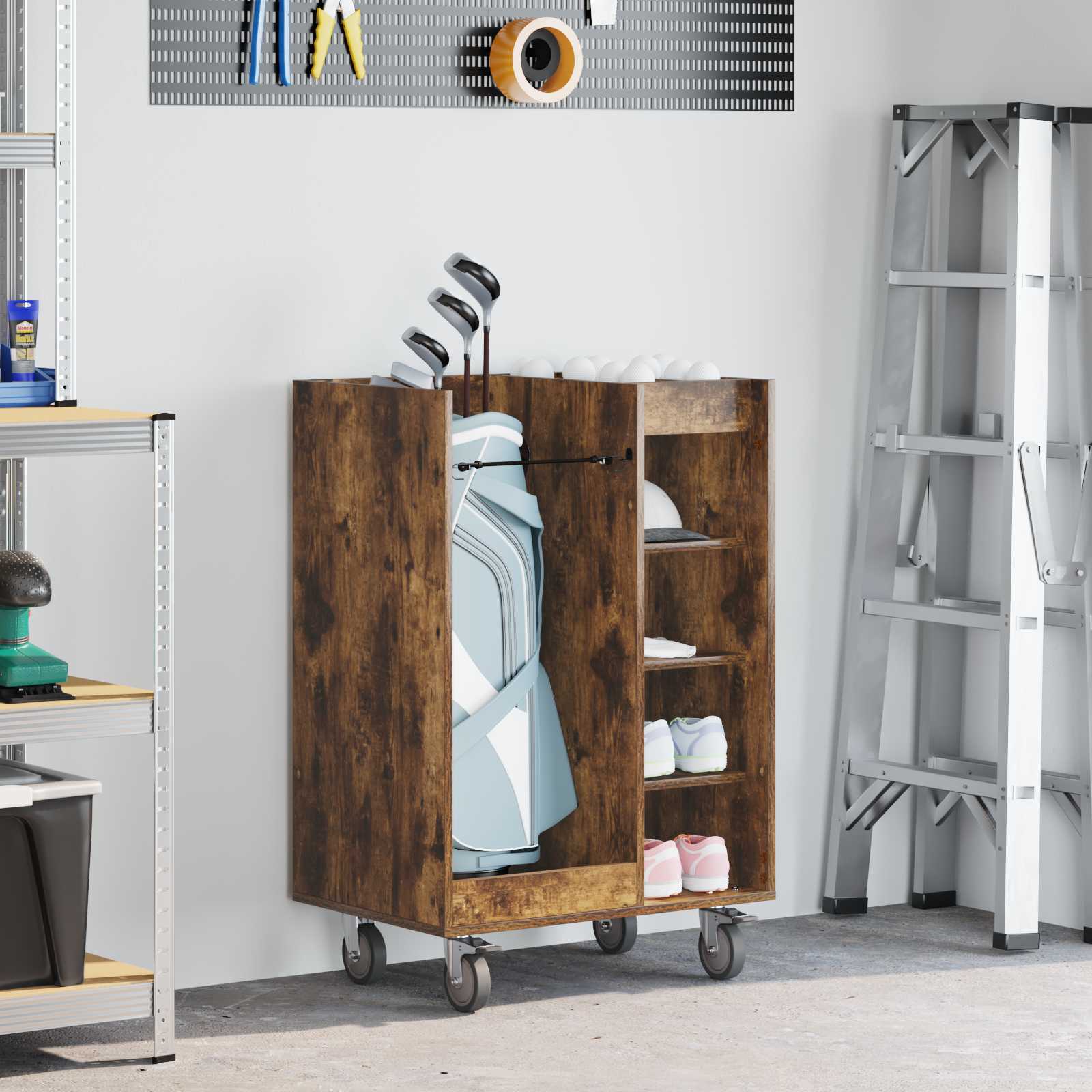 Golf Schrank Mit Rad Uni Geräucherte Eiche 65 x 45 x 98 cm