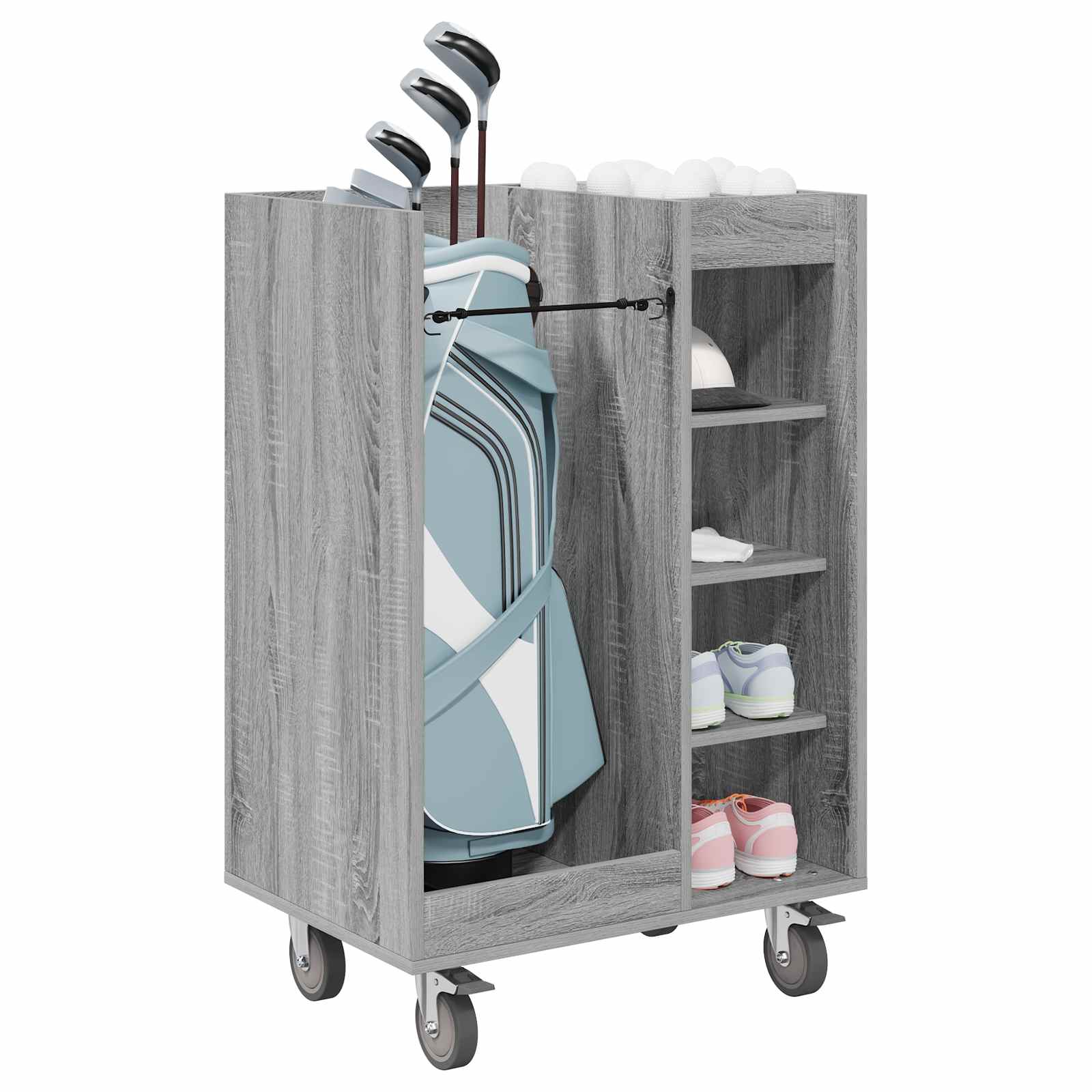Golf Schrank Mit Rad Uni Graues Sonoma 65 x 45 x 98 cm