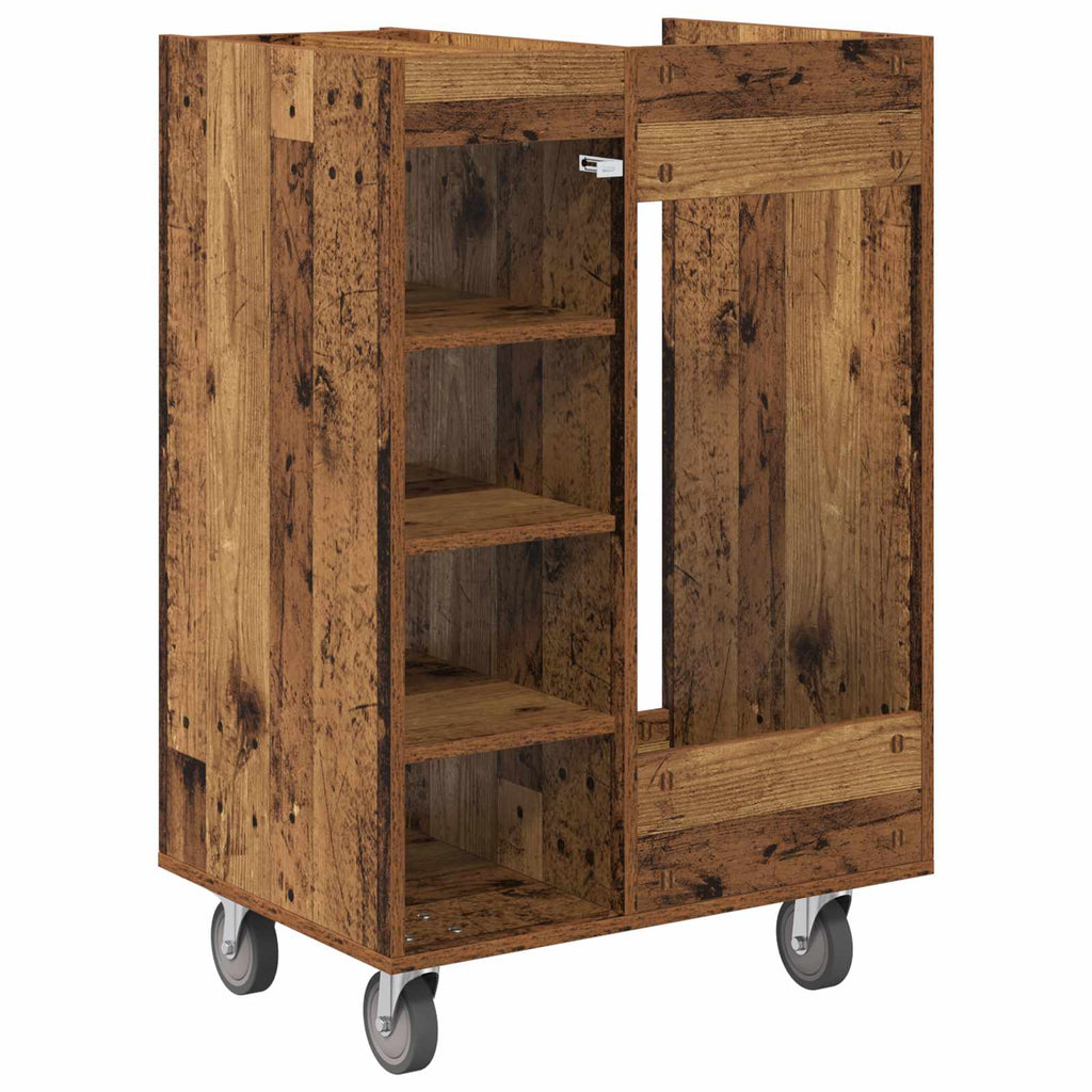 Golf Schrank Mit Rad Uni Altholz 65 x 45 x 98 cm