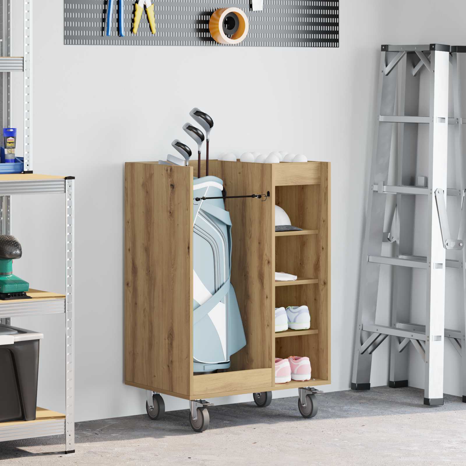 Golf Schrank Mit Rad Uni Artisan-Eiche 65 x 45 x 98 cm