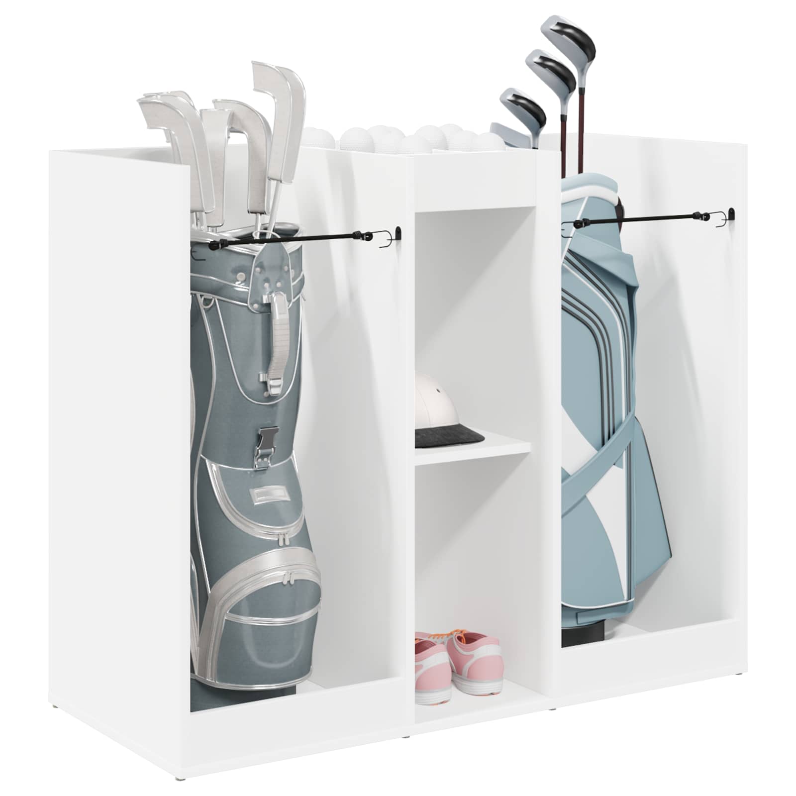 Golf Schrank Uni Weiß 102 x 45 x 85,5 cm