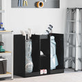 Golf Schrank Uni Schwarz Eichen-Optik 102 x 45 x 85,5 cm