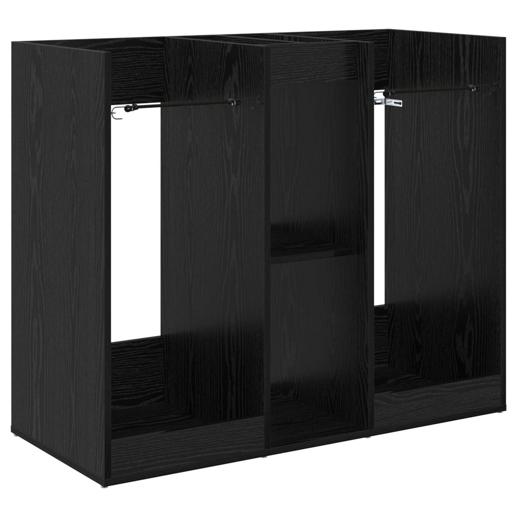 Golf Schrank Uni Schwarz Eichen-Optik 102 x 45 x 85,5 cm