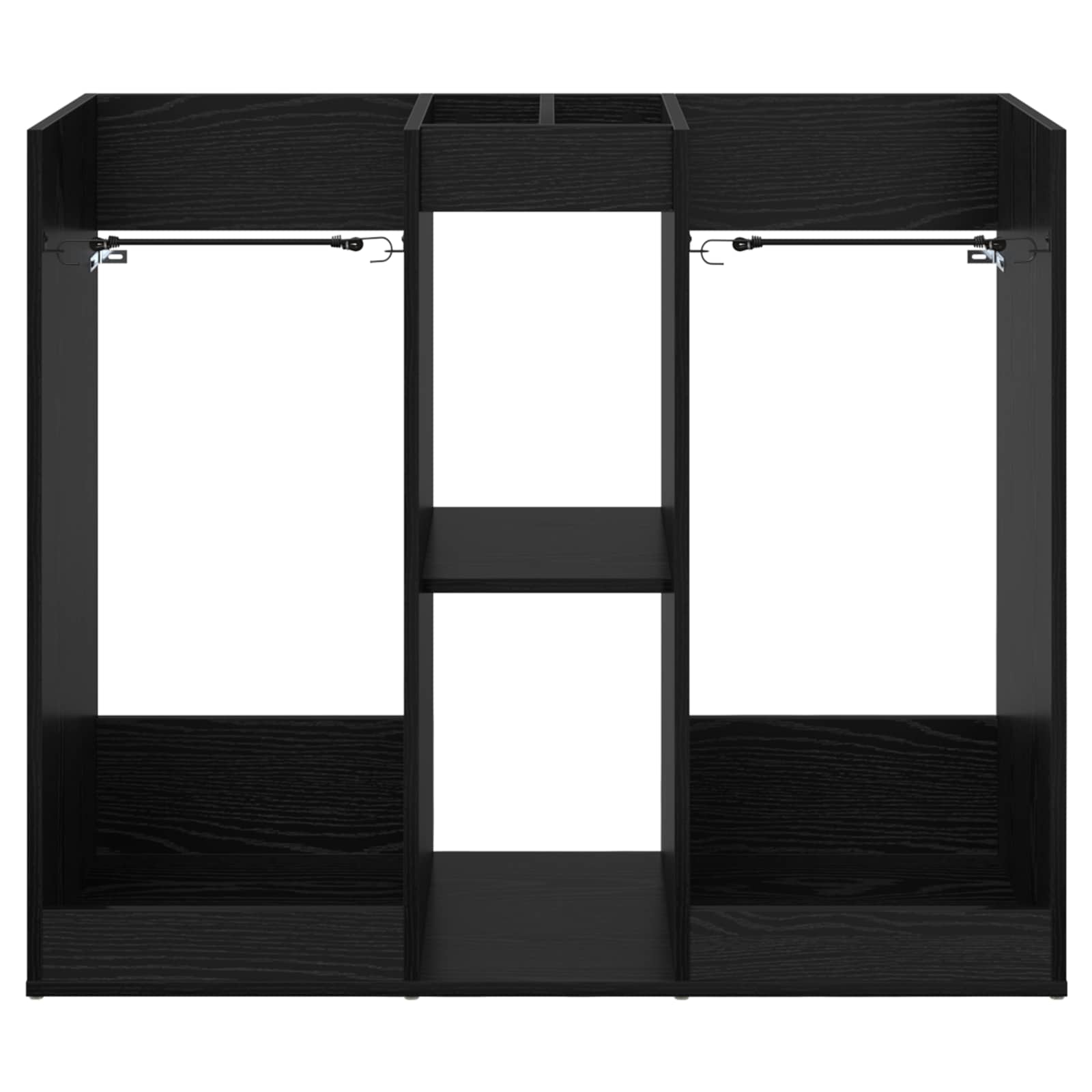 Golf Schrank Uni Schwarz Eichen-Optik 102 x 45 x 85,5 cm