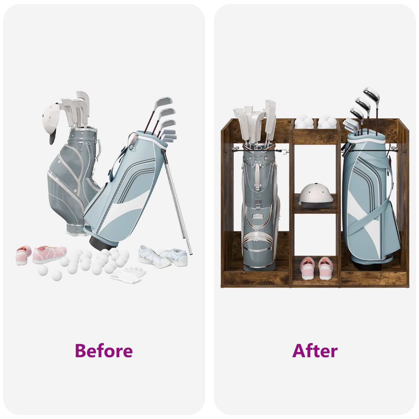 Golf Schrank Uni Geräucherte Eiche 102 x 45 x 85,5 cm