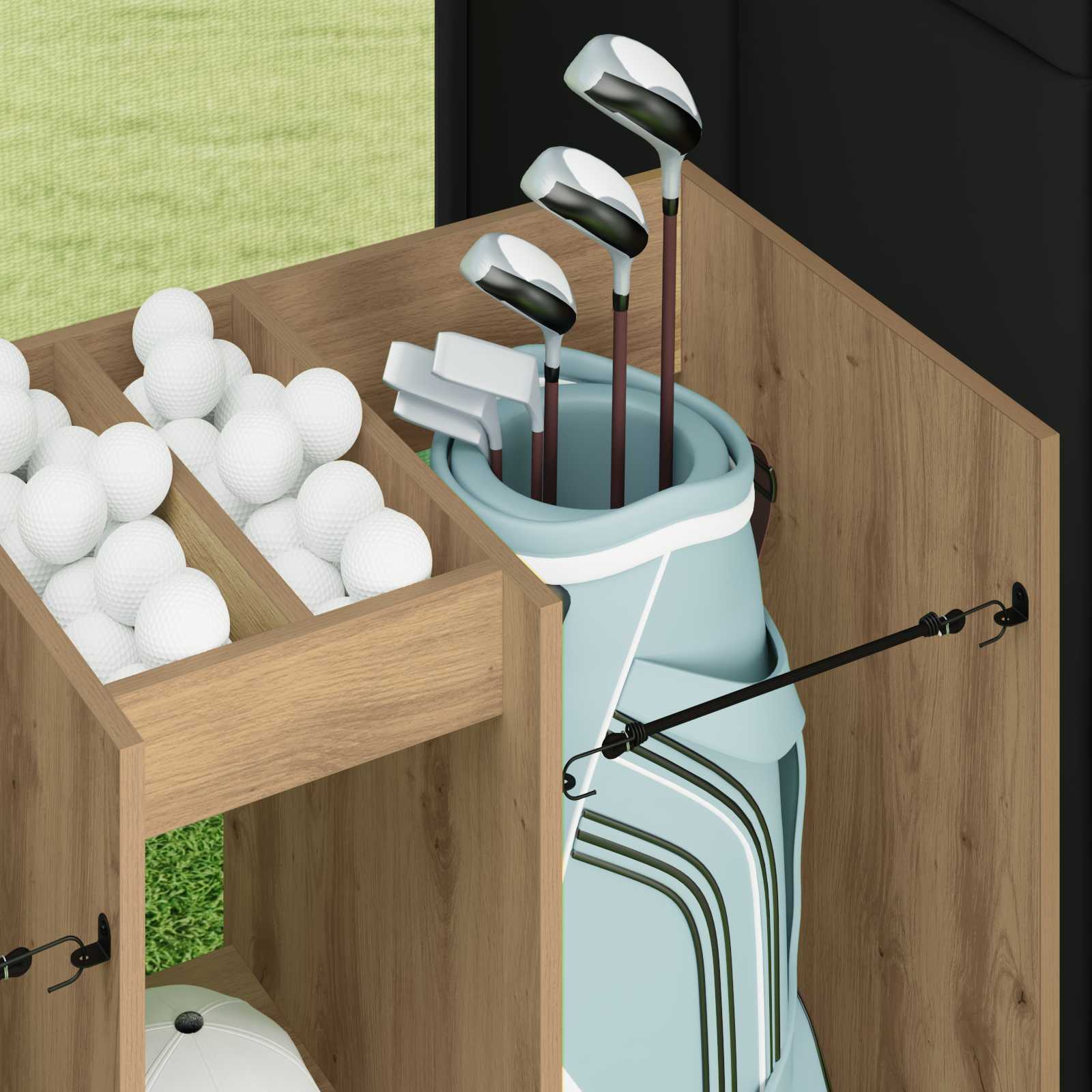 Golf Schrank Uni Artisan-Eiche 102 x 45 x 85,5 cm