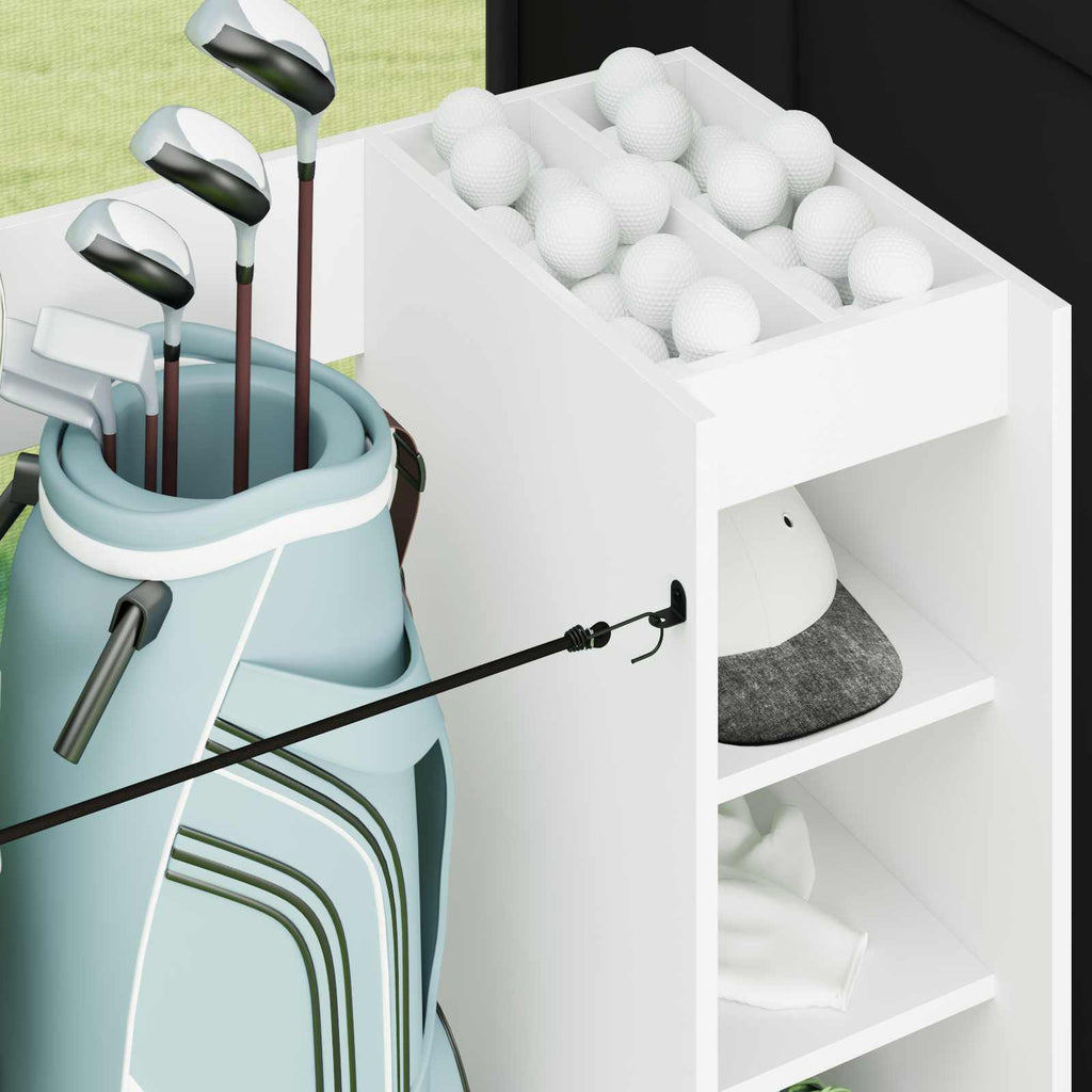 Golf Schrank Mit Rad Uni Weiß 90 x 45 x 98 cm
