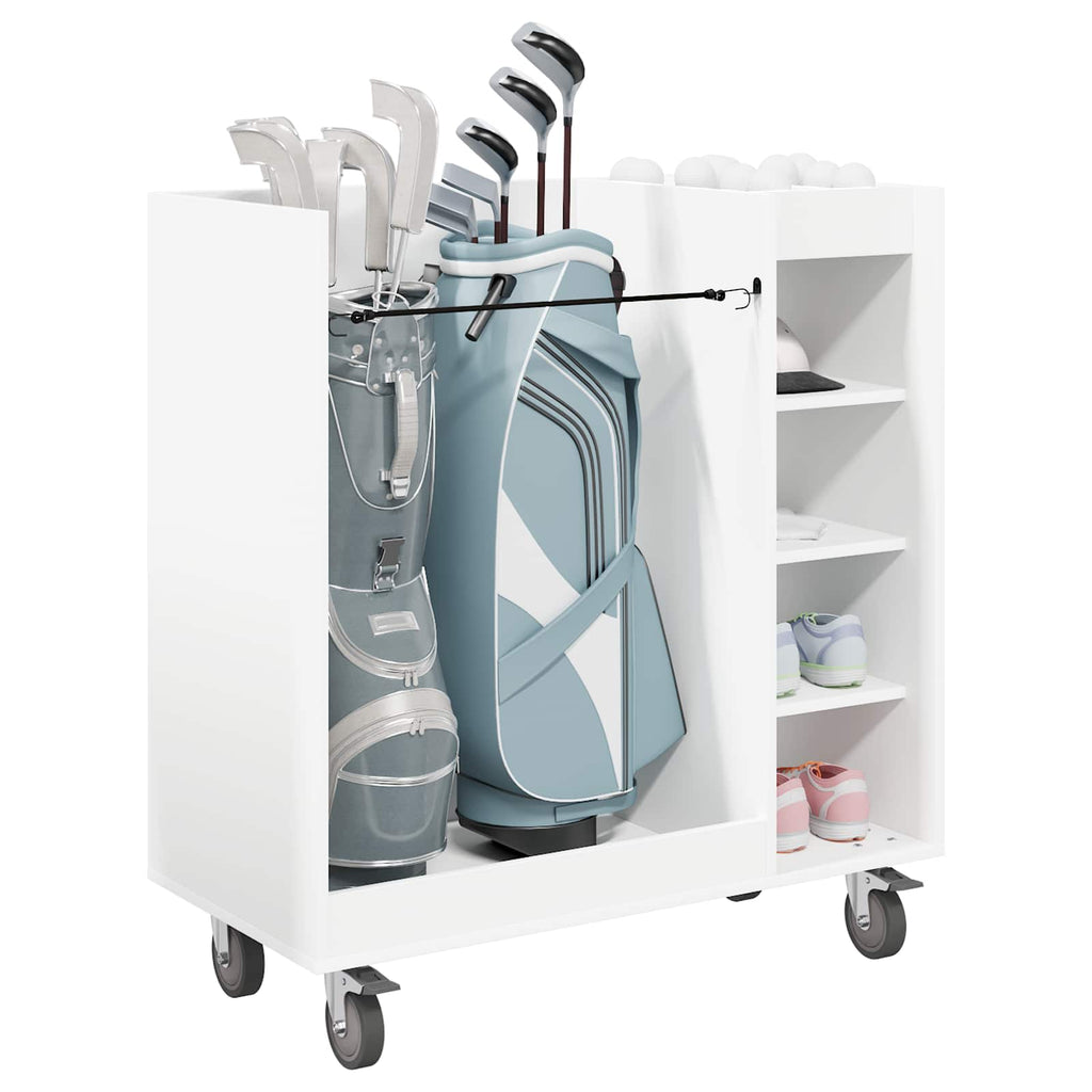 Golf Schrank Mit Rad Uni Weiß 90 x 45 x 98 cm