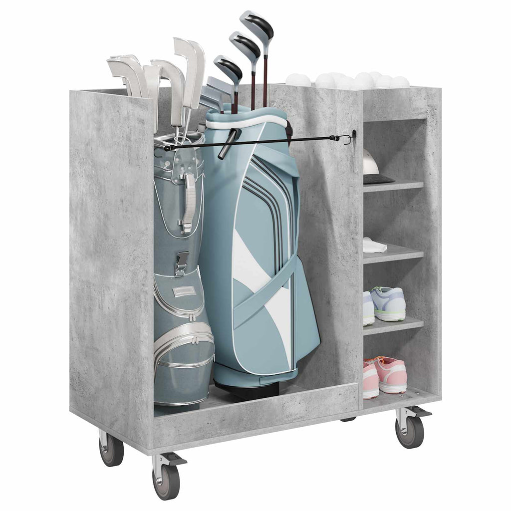 Golf Schrank Mit Rad Uni Beton Grau 90 x 45 x 98 cm