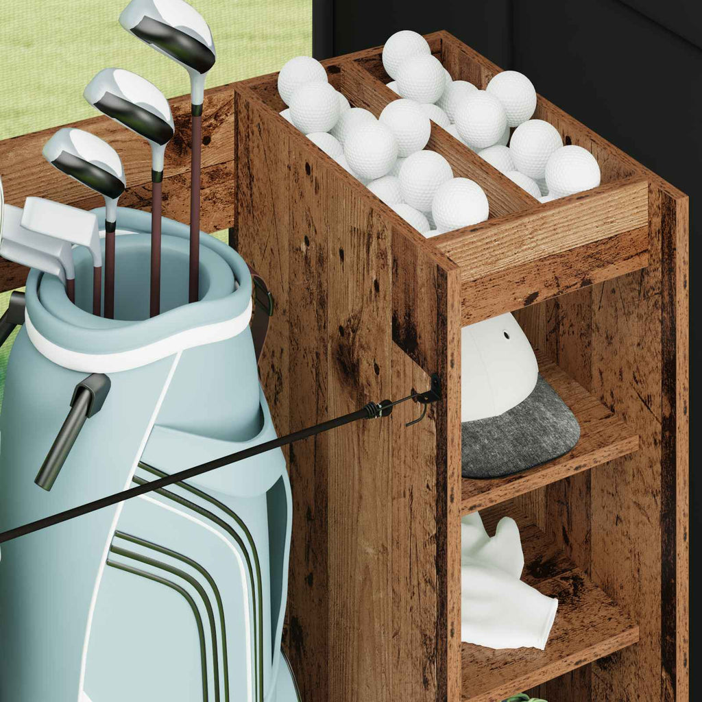 Golf Schrank Mit Rad Uni Altholz 90 x 45 x 98 cm