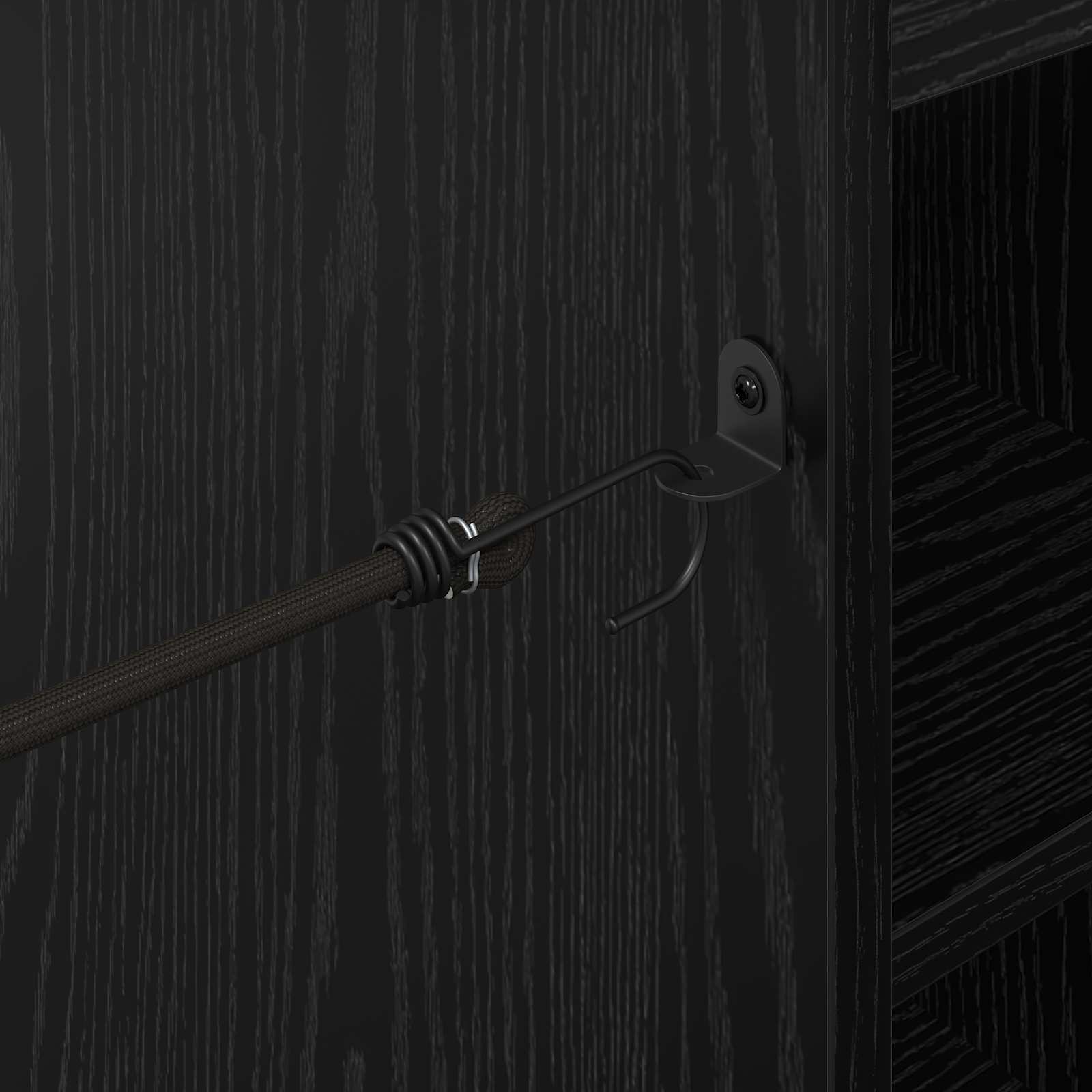 Golf Schrank Mit Rad Uni Schwarz Eichen-Optik 120 x 45 x 98 cm