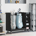 Golf Schrank Mit Rad Uni Schwarz Eichen-Optik 120 x 45 x 98 cm