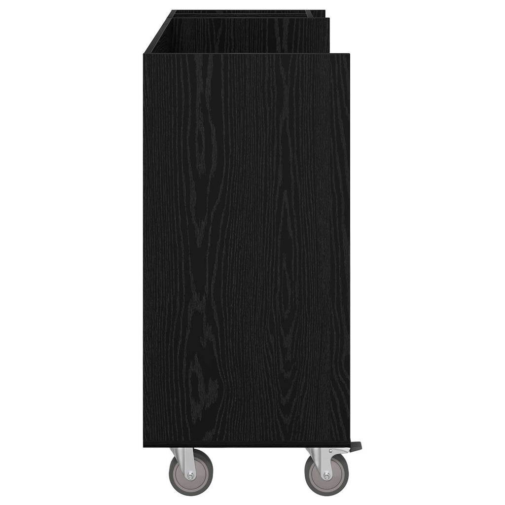 Golf Schrank Mit Rad Uni Schwarz Eichen-Optik 120 x 45 x 98 cm