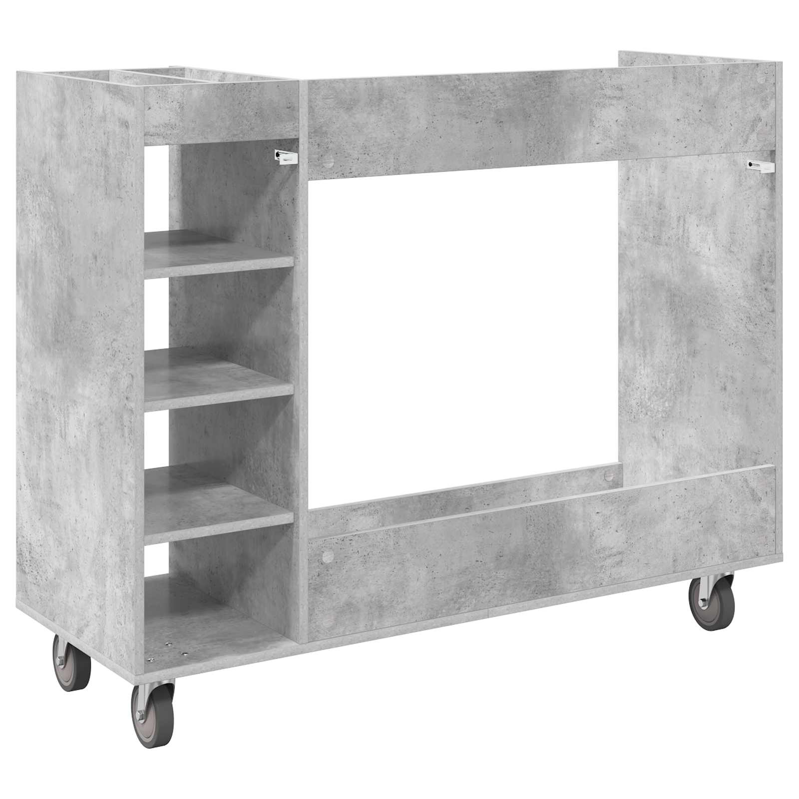 Golf Schrank Mit Rad Uni Beton Grau 120 x 45 x 98 cm