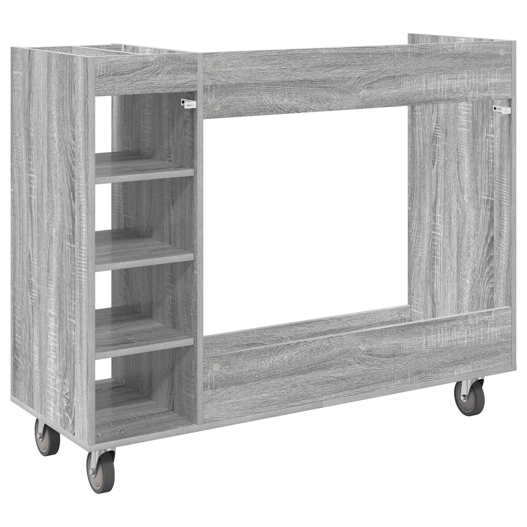 Golf Schrank Mit Rad Uni Graues Sonoma 120 x 45 x 98 cm