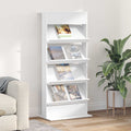 Magazinregal mit Regal Weiß 70 x 41 x 156 cm Holzwerkstoff
