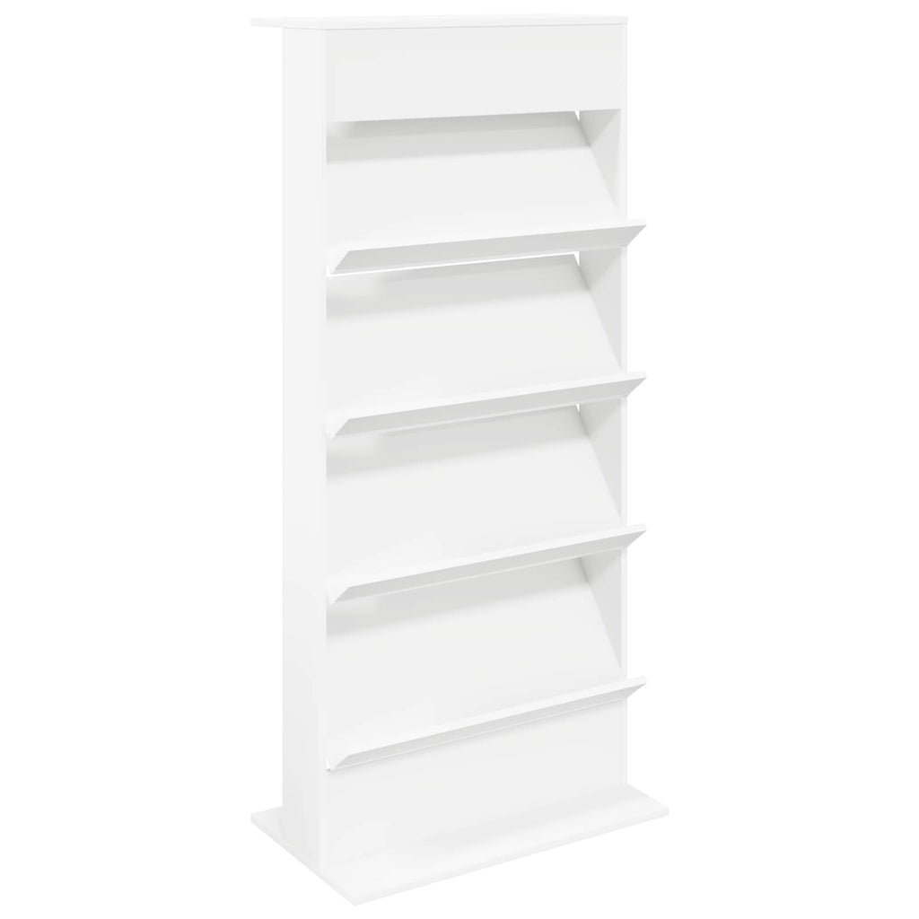 Magazinregal mit Regal Weiß 70 x 41 x 156 cm Holzwerkstoff