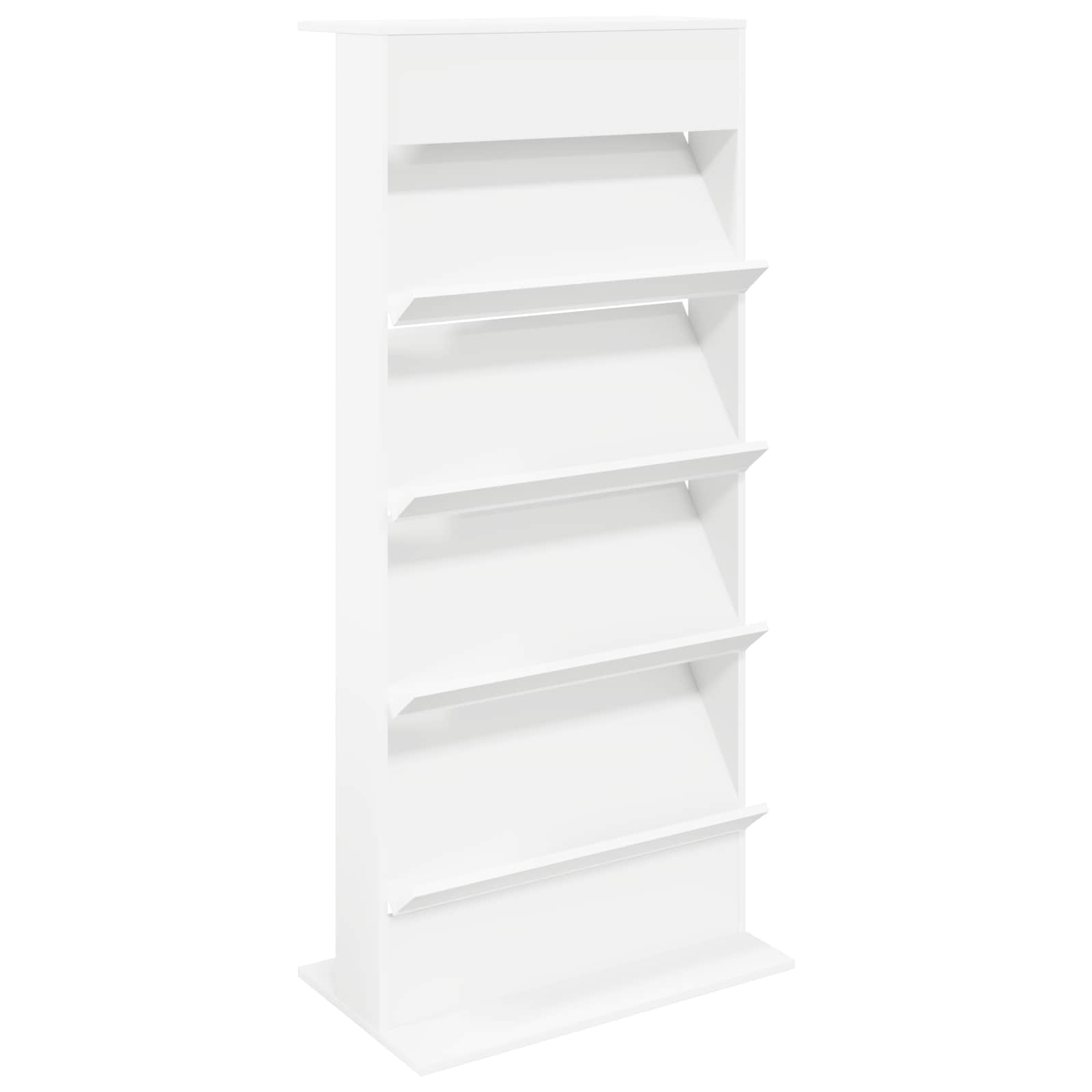 Magazinregal mit Regal Weiß 70 x 41 x 156 cm Holzwerkstoff