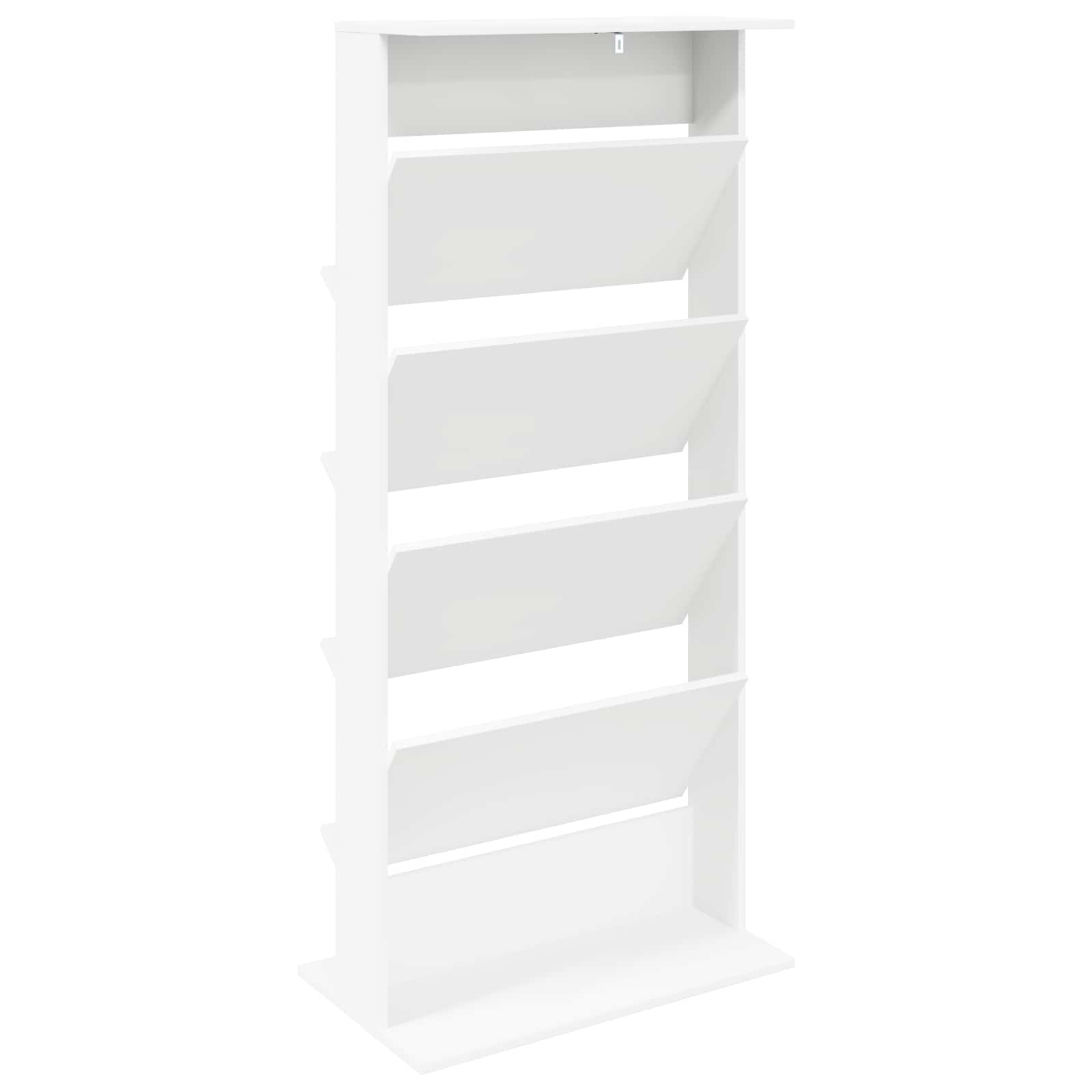 Magazinregal mit Regal Weiß 70 x 41 x 156 cm Holzwerkstoff