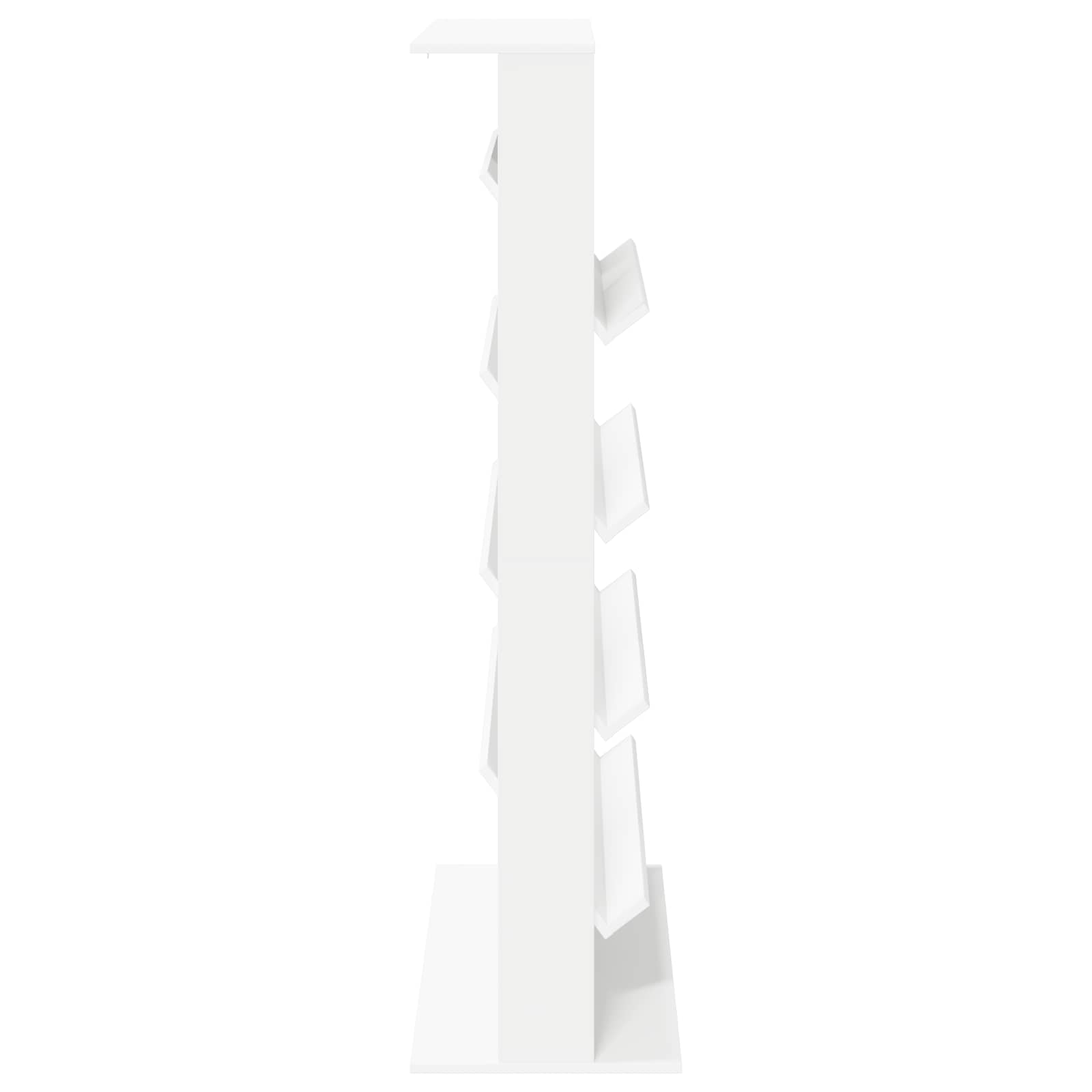 Magazinregal mit Regal Weiß 70 x 41 x 156 cm Holzwerkstoff