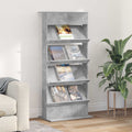 Magazinregal Beton Grau 70 x 41 x 156 cm Holzwerkstoff