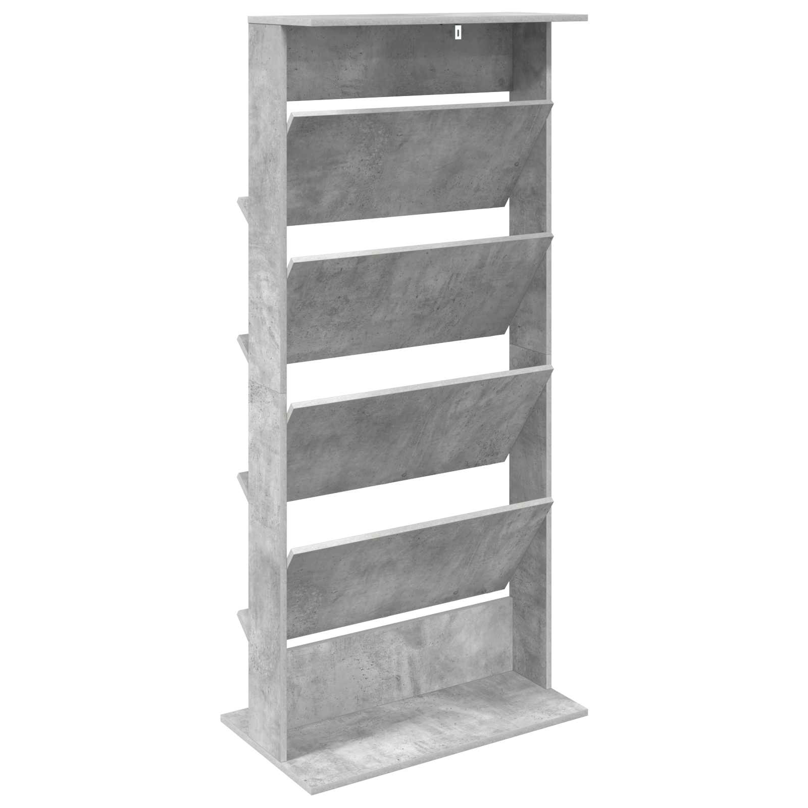 Magazinregal Beton Grau 70 x 41 x 156 cm Holzwerkstoff